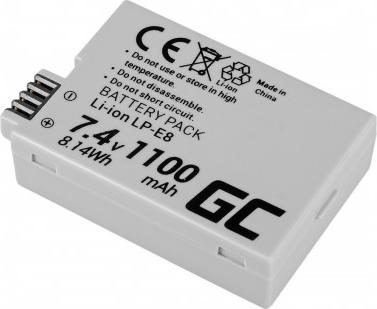 Image du produit GreenCell Batterie Green Cell pour Canon EOS Rebel T2i, T3i etc. 1100mAh, 7.4V (Batterie de l'appareil photo)