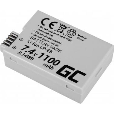 GreenCell Green Cell Battery for Canon EOS Rebel T2i, T3i etc. 1100mAh, 7.4V (Akku), Kamera Stromversorgung