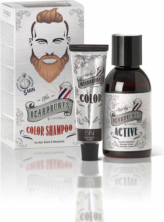 Produktbild Beardburys Color Shampoo 5N Light Brown (Flüssiges Shampoo)