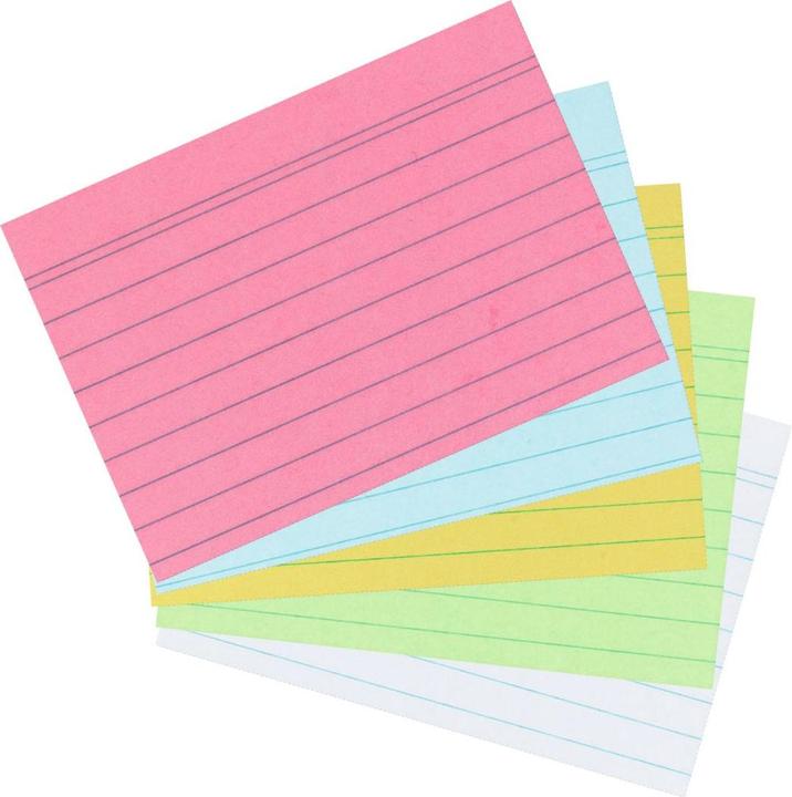Image du produit Herlitz Fiches, DIN A5, lignées, bleu en papier, 170 g-qm, sans bois, couleur de la ligne : bleu, double (A5, 100x, 170 g/m²)