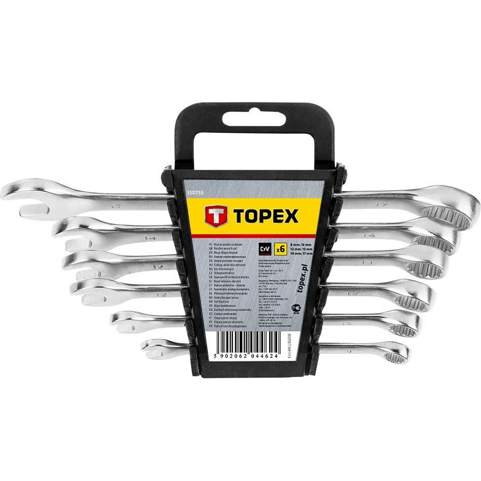 Topex, Chiave dinamometrica, Chiave combinata 8-17 mm, set di 6 pezzi