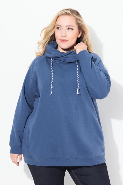 Produktbild Ulla Popken Sweatshirt, weiter Stehkragen, Taschen, Raglan-Langarm (54)