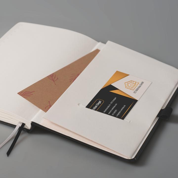 Image du produit Brunnen Carnet de notes KOMPAGNON env. DIN A5 vierge, noir couverture rigide 192, dont 16 à détacher Sei (A5, Blanc, Couverture rigide)