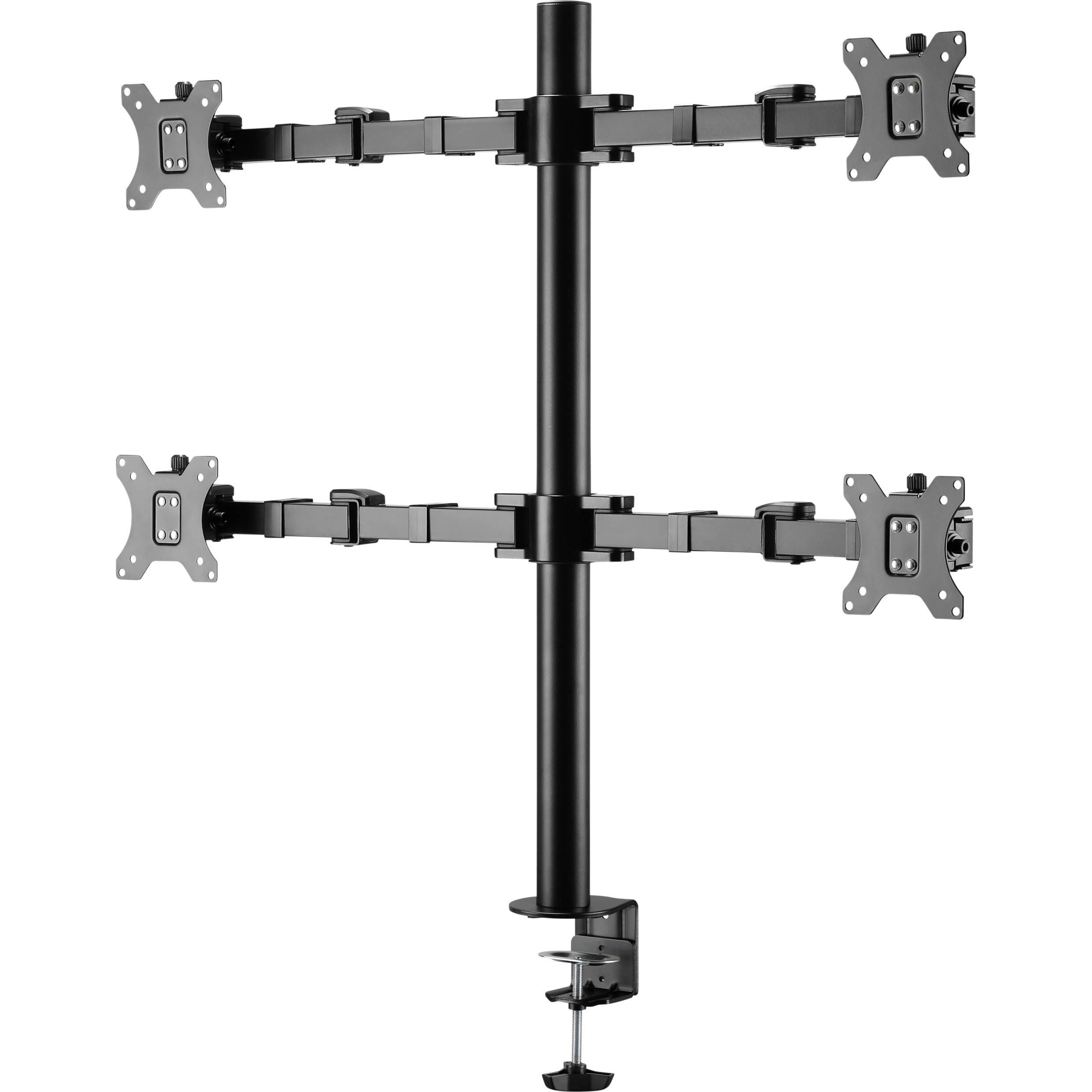 SpeaKa Professional Quad-Monitor Halterung 43.2 cm (17”) - 81.3 cm (32”) (Tisch, 32"), Monitor Halterung, Schwarz