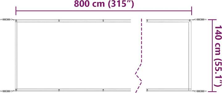Produktbild vidaXL Senkrechtmarkise (1.40 m)