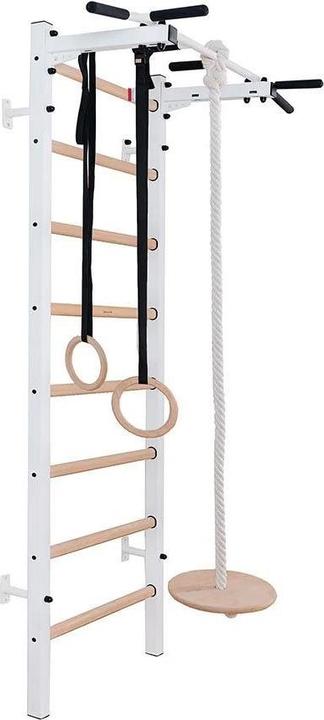 Immagine prodotto BenchK Barre a muro 222 con barra multi pull-up, corda e anelli