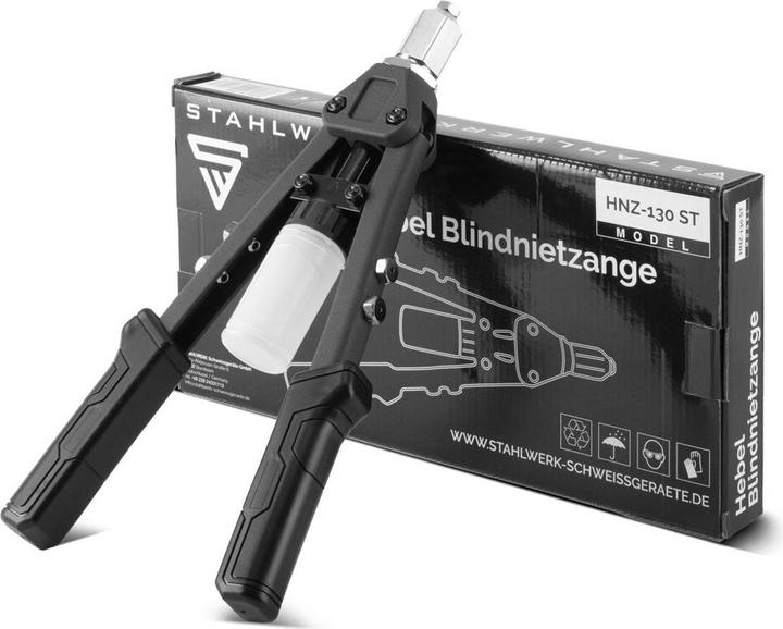 Immagine prodotto Stahlwerk Pinze per rivetti a leva Pinze per mandrini Pinze per dadi per rivetti Set di pinze per rivetti (12.70 mm)
