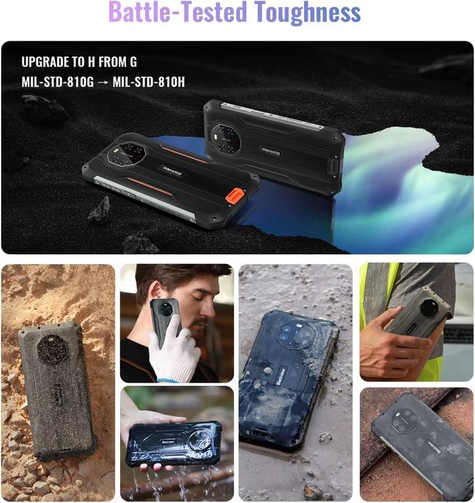 Produktbild Blackview BV8800 (Dual Sim - 6.58"-Display - 128 GB, 8 GB RAM) Schwarz (128 GB, Schwarz, 6.58", Dual SIM)