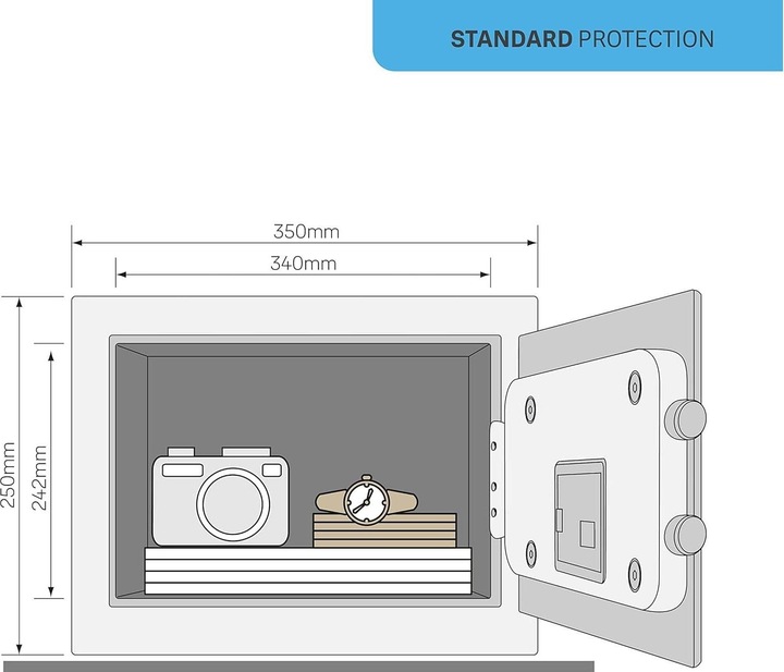 Actual product image Yale Value Safe furniture safe with alarm & keypad M, 16.3 l (16.30 l)