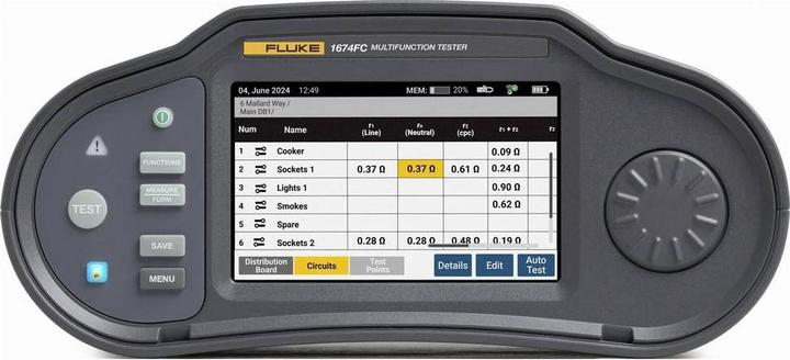 Actual product image Fluke 1674FC SCH Multifunction Installation Tester 5580841 (CAT IV 300V, CAT III 600V)