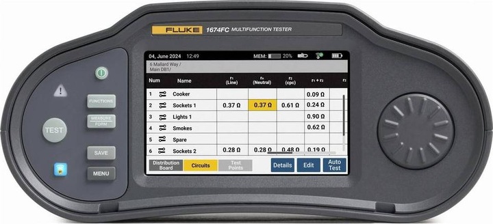 Produktbild Fluke 1674FC SCH Multifunktions Installationstester 5580841 (CAT IV 300V, CAT III 600V)