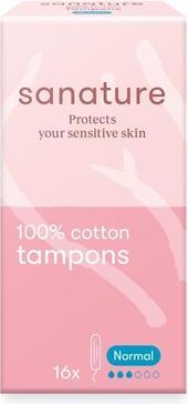 Actual product image Sanature Normal Tampons 100% Cotton (Regular)