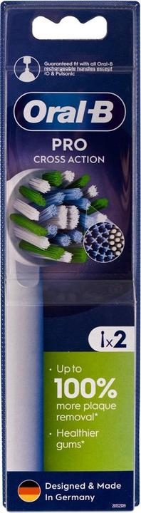 Image du produit Braun Jaunums! el.zobu birstes uzgalis Cross Action, 2 gab, balts (2 x)