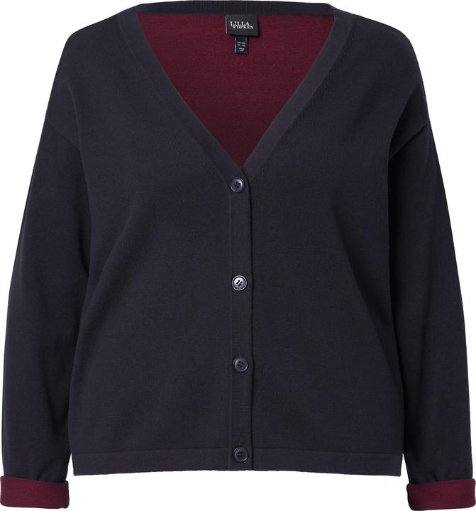 Immagine prodotto Ulla Popken Cardigan double face con scollo a V e maniche lunghe (42, 44)