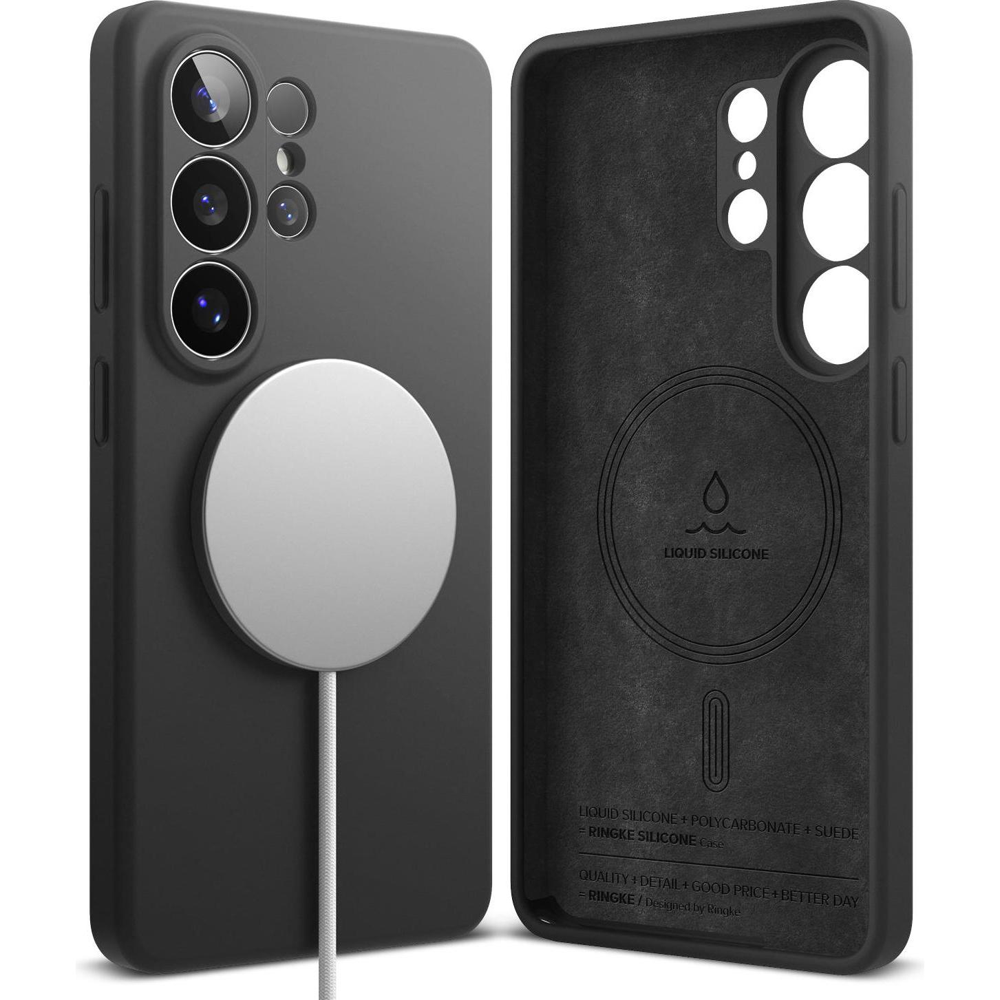 Ringke Silikon Magnetisch Magsafe Galaxy S26 Ultra Schwarz (Samsung Galaxy S26 Ultra), Cover smartphone, Nero