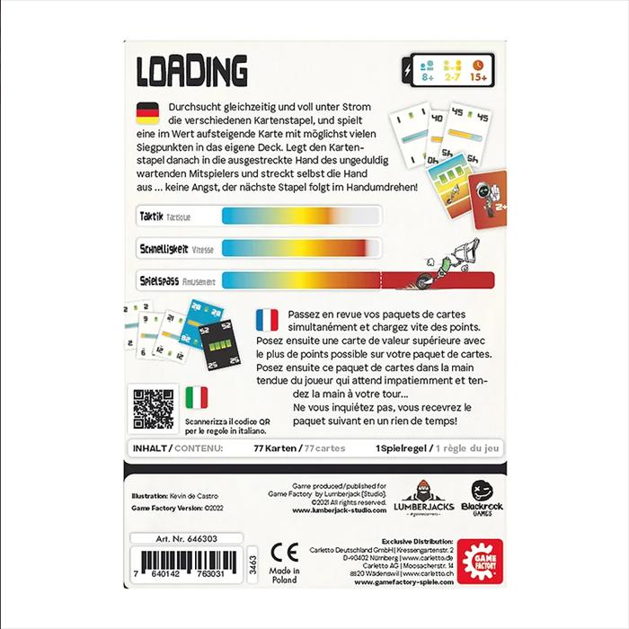 Etichetta energetica Game Factory Caricamento (Tedesco)