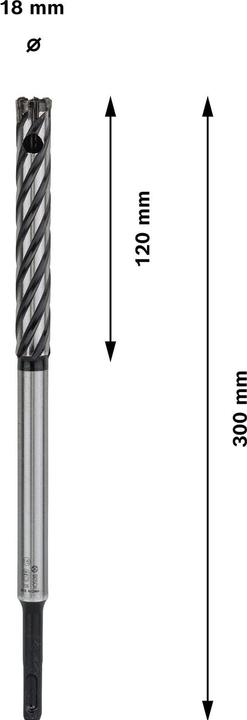 Actual product image Bosch Professional Zubehör PRO SDS plus Rebar Cutter drill bit, 18 x 120 x 300 mm (18 mm)