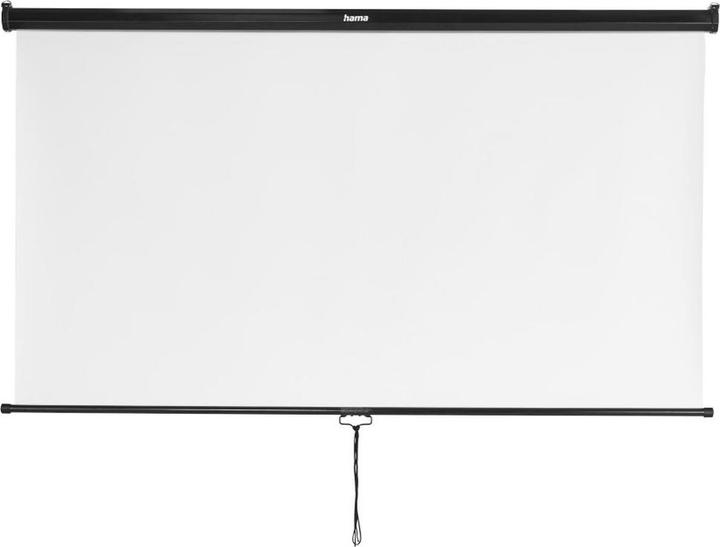 Produktbild Hama Rollo-Leinwand, 175 x 175 cm, mobil, für Decken- oder Wandmontage, Weiss (97.24", 1:1)