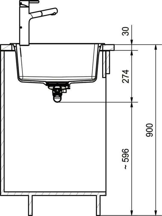 Image du produit Franke 114.0682.459 (Evier encastré, 60 cm, 86 cm)
