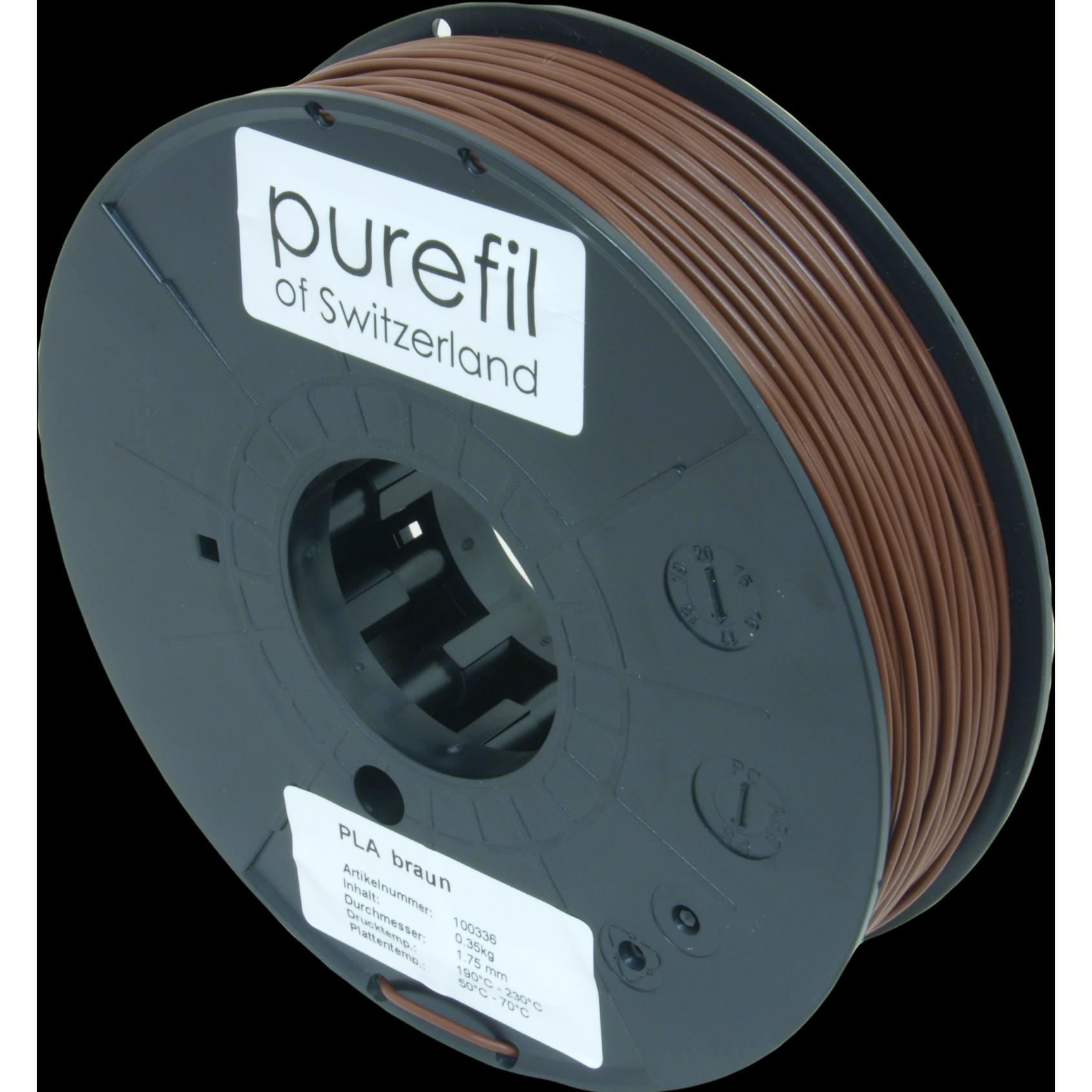Purefil Filament (PLA, 1.75 mm, 350 g, Braun), 3D Filament, Braun