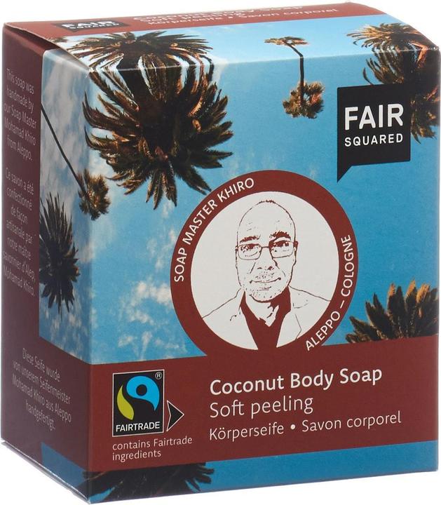 Produktbild Fair Squared Body Soap Coconut Soft Peeling (Hartseife, 80 g)