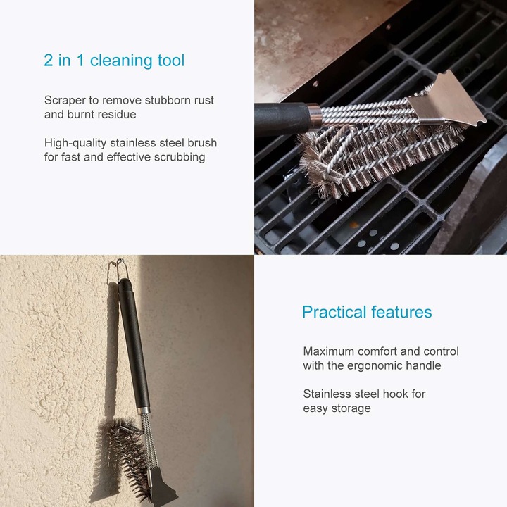 Produktbild Intirilife Grill Reinigungsbürste mit Schaber (43.50 cm)