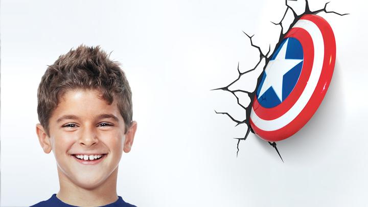 Productafbeelding 3Dlight Marvel - Captain America Shield - 3D LED Licht 26,5 cm