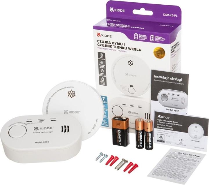Actual product image Kidde KID-DSR-K5-PL Rauch- und Kohlenmonoxidmelder Set