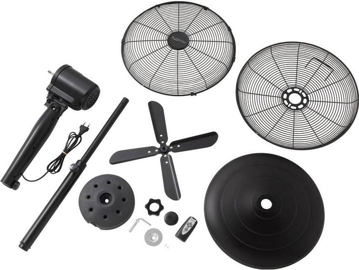 Produktbild Sygonix Standventilator 50 W (Ø x H) 440 mm x 1300 mm Schwarz mit Fernbedienun (65.70 dB)