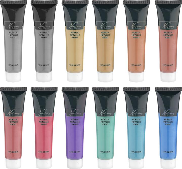 Produktbild Nassau - Acrylic Metallic paint - 12x36 ml (AR0768/GE) (36 ml)