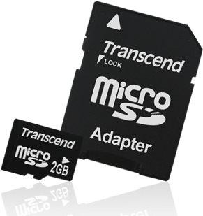 Productafbeelding Transcend Kaart met SD-adapter (2 GB, microSD)
