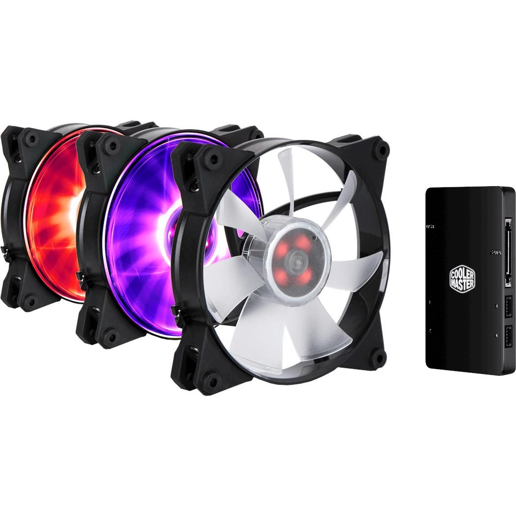 Thumbnail - Cooler Master MasterFan Pro 120 Air Flow RGB Computergehäuse Ventilator (120 mm), PC Lüfter, Schwarz
