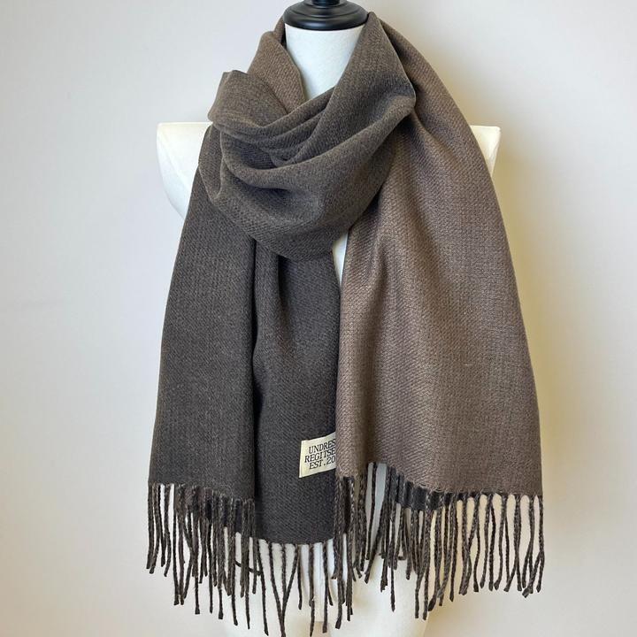 Immagine prodotto Only-Bags.Store Sciarpa bifacciale a due colori Basic Basic Imitazione Cashmere Sciarpa con nappe Autunno Inverno