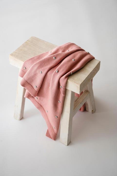 Actual product image Kaiser Baby Baby blanket Knots rose/knots cream 80 x 100 cm (80 x 100 cm)