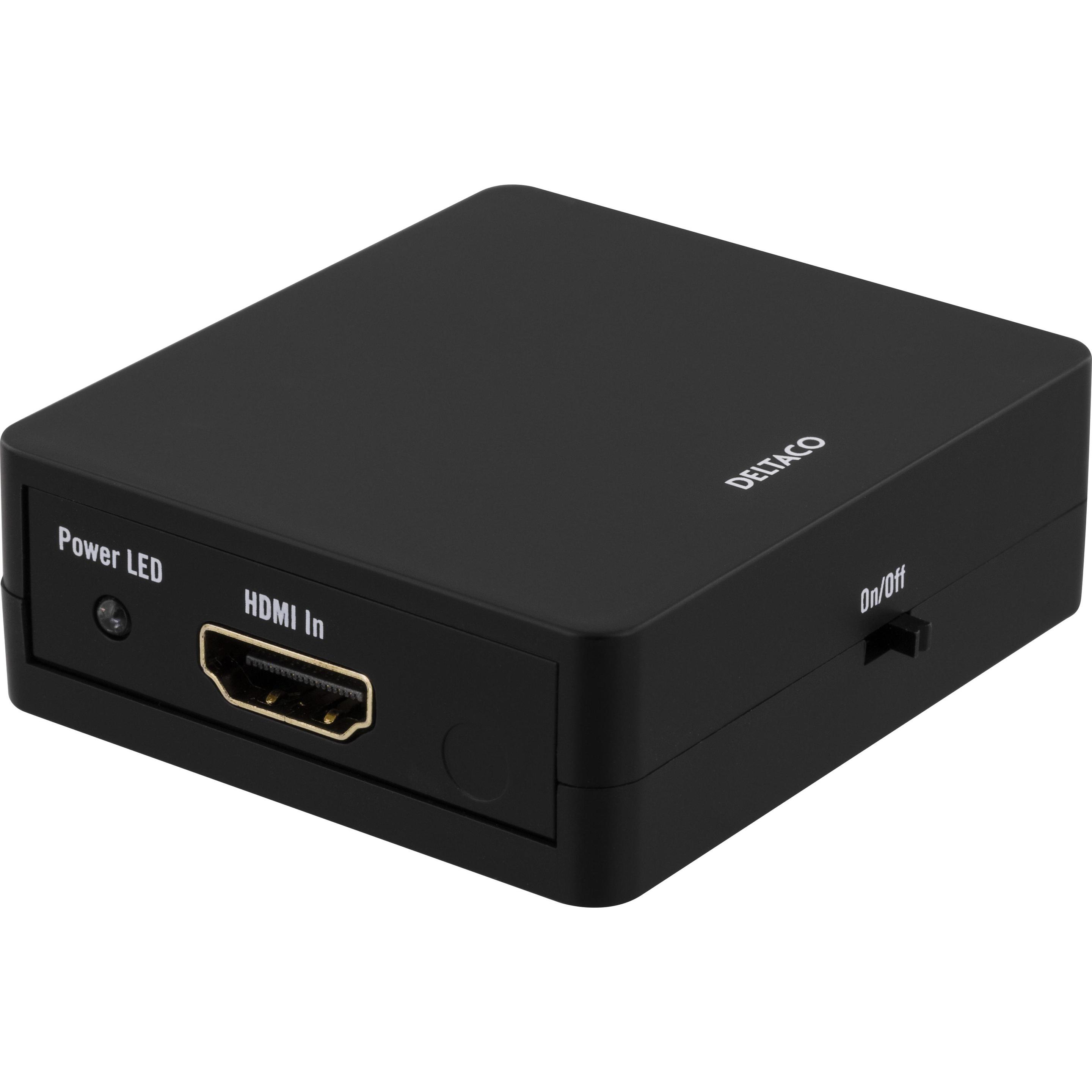 Deltaco Splitter HDMI, 1x HDMI in, 2x HDMI out, 6,75 Gbit/s, nero, Switch box