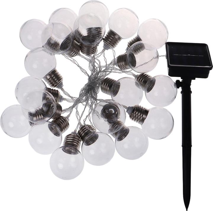 Casativo Solar-LED-Lichterkette mit 20 LEDs, Glühbirnenform, 2,85 Meter, IP44 (2.85 m)