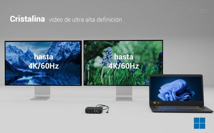 Produktbild i-tec USB-C 2X HDMI DOCK 100W (USB-C, 3 Ports)