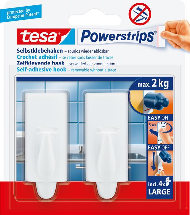 Actual product image tesa Powerstrips hooks LARGE trend