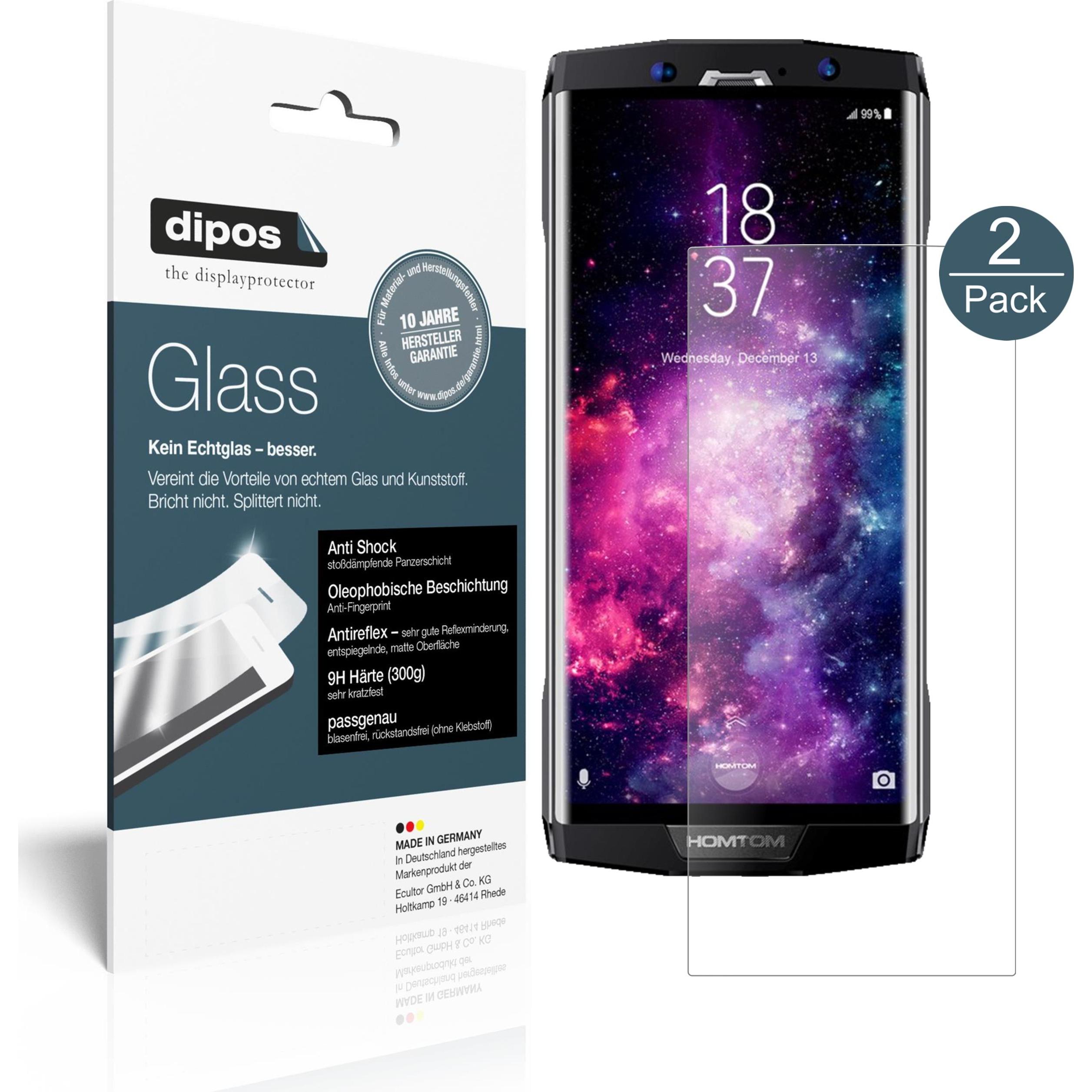 Dipos Displayschutz Anti-Shock (1 Stück, Homtom HT70), Smartphone Schutzfolie, Transparent