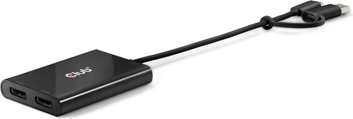 Actual product image Club 3D Club3D Adapter USB-C > 2x DP 4K@60Hz with USB-A Adapter St/Bu retail