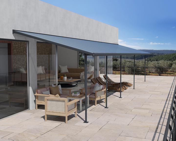 Actual product image Palram CANOPIA | Sierra 10X34 / 3X10.4 Patio Cover Dark Grey Clear