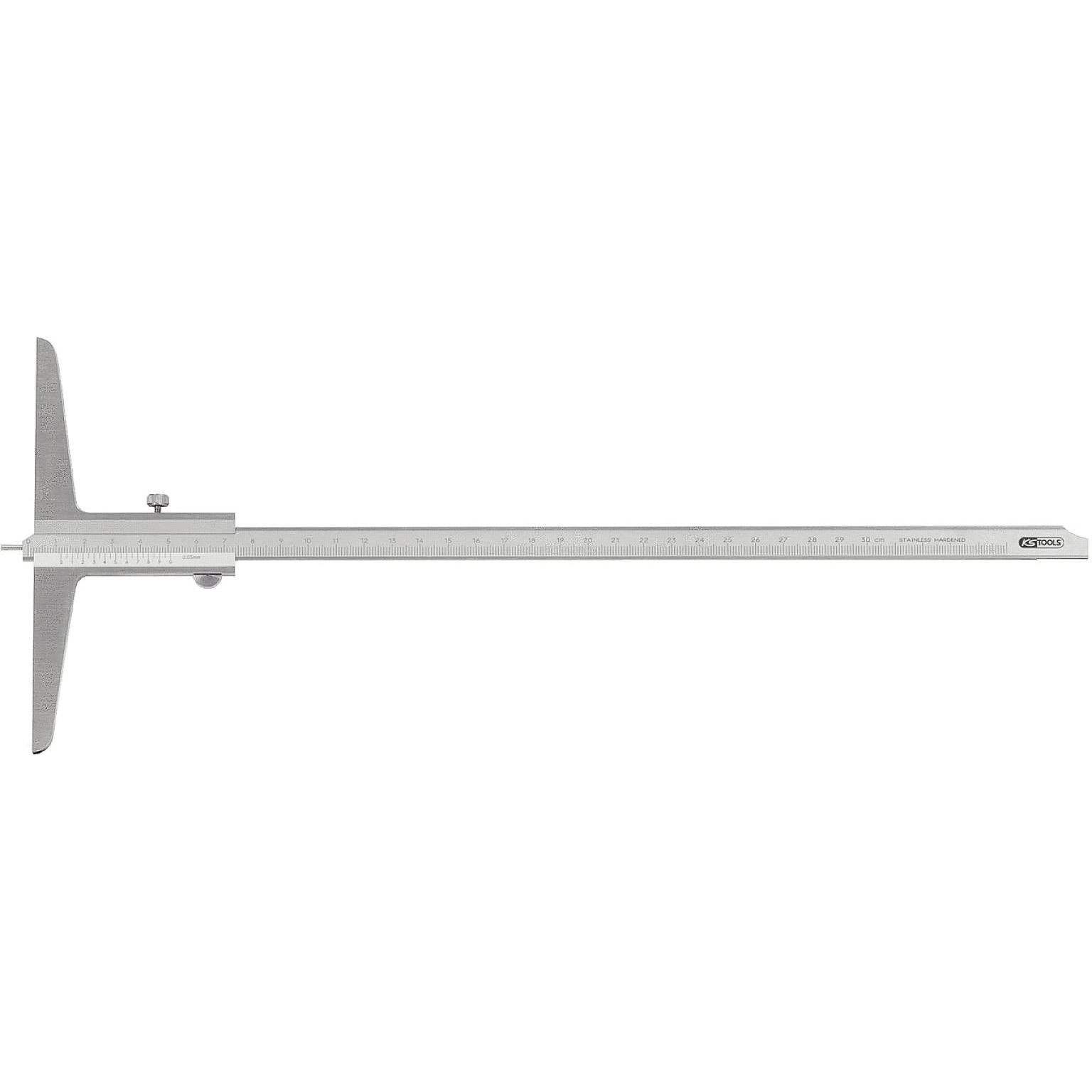 KS Tools, Calibro, Calibro di profondità con perno di misurazione. 0-200mm 300.0553 (28.10 cm)