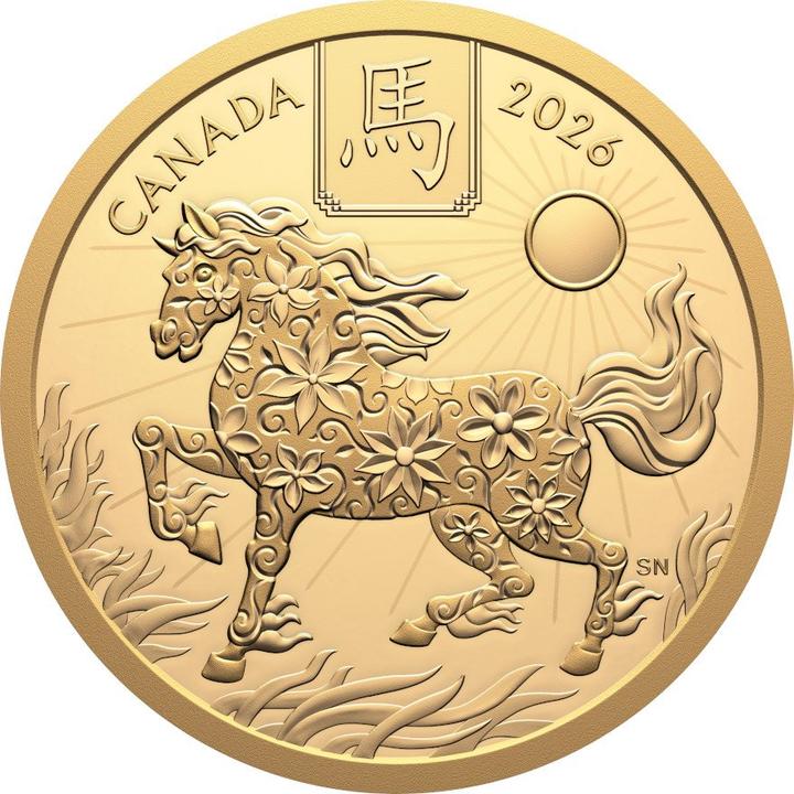 Actual product image Royal Canadian Mint Gold Lunar Pferd 15 g PP - 2026 (999.90, 2026)