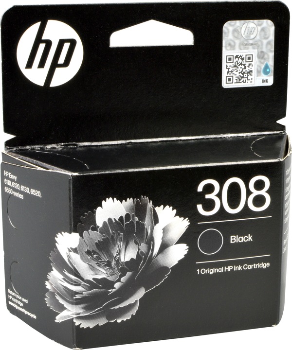 Actual product image HP 7FP21UE#CE1 308 Envy Ink black 160 (FC)