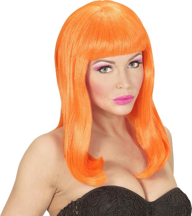 Actual product image Widmann Wig Patsy neon orange
