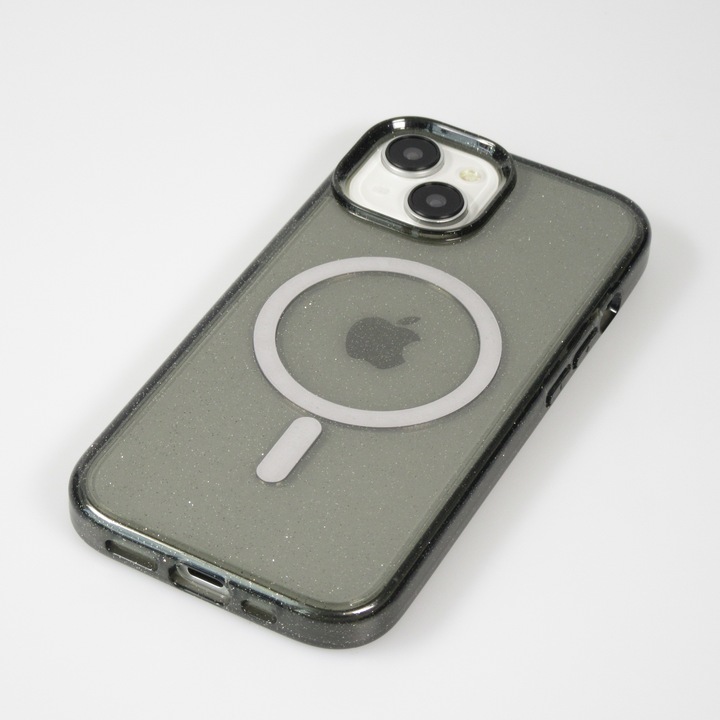 Actual product image PhoneLook Hard silicone case with glitter back and MagSafe (Apple iPhone 15)