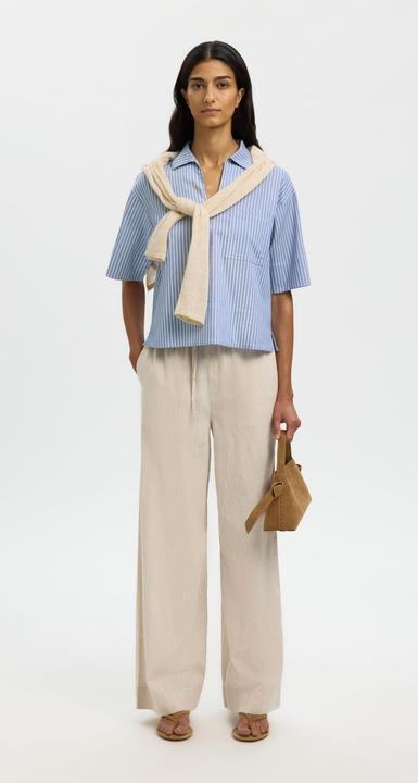 Immagine prodotto Selected Baumwollmix Oberteil mit V-Ausschnitt (34)