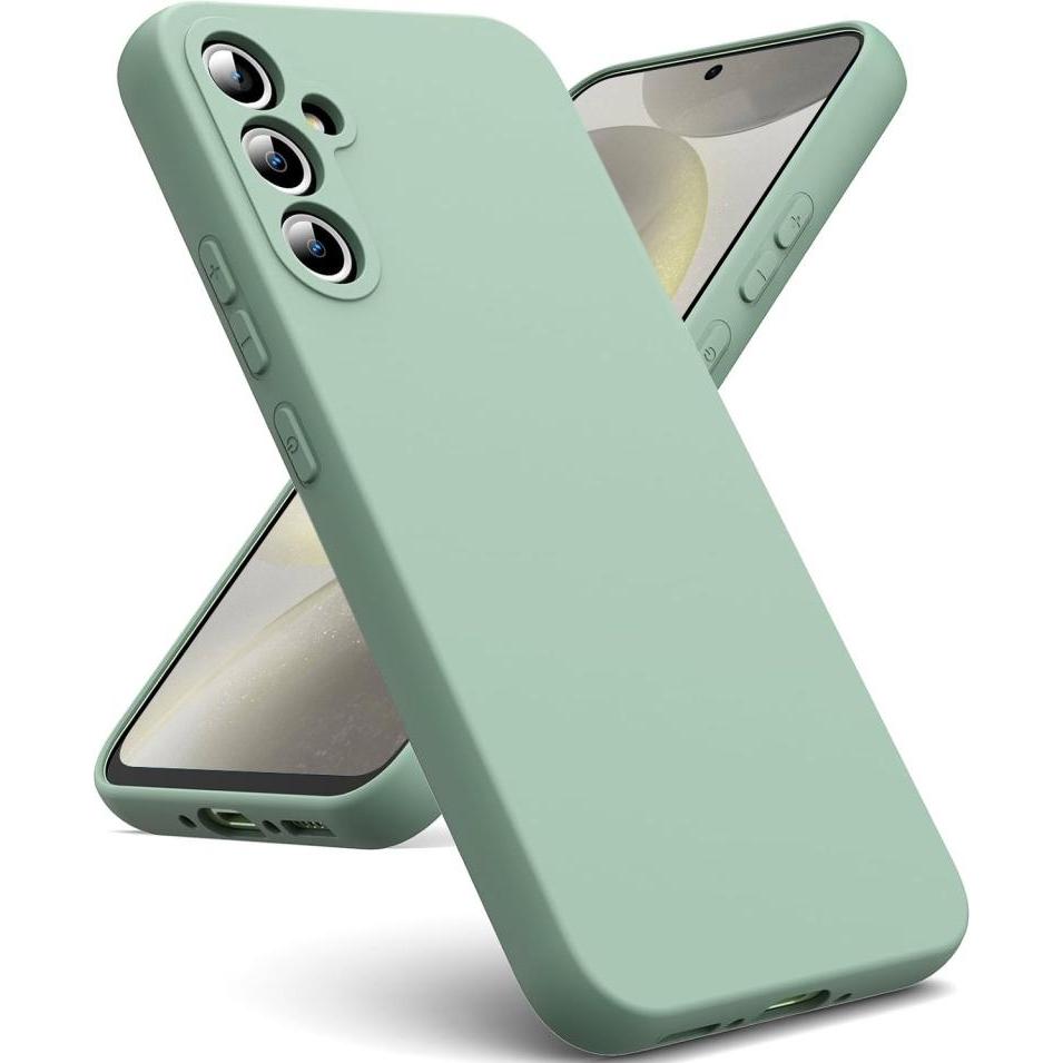 Screenguard Liquid Silicone Case Hülle (Samsung Galaxy S24+), Smartphone Hülle, Grün