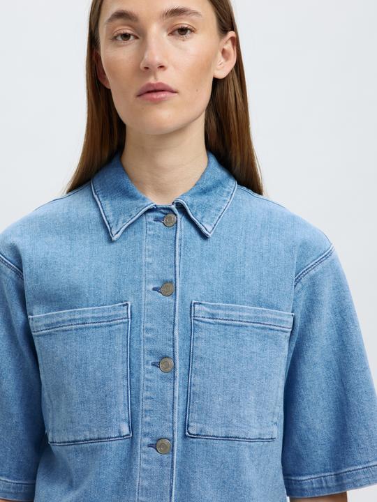 Image du produit Selected Denim Kurzarmhemd (36)