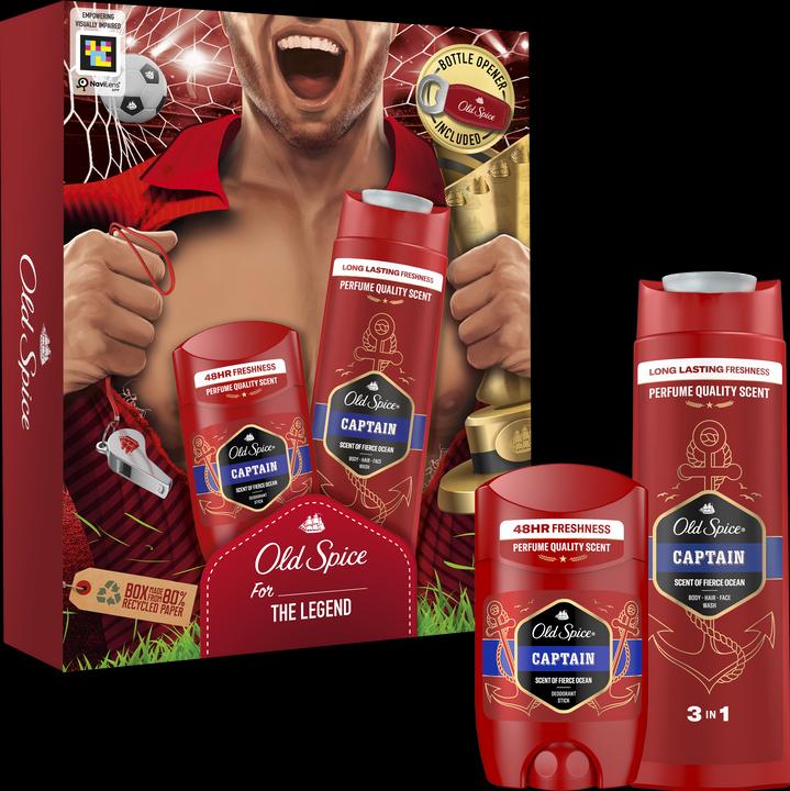 Actual product image Old Spice Set Captain +Bottle Opener (Stick, 50 ml)